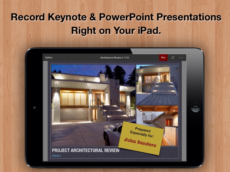 record presentation ipad