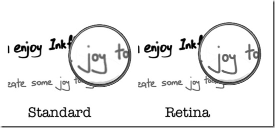 Inkflow retina vs regular